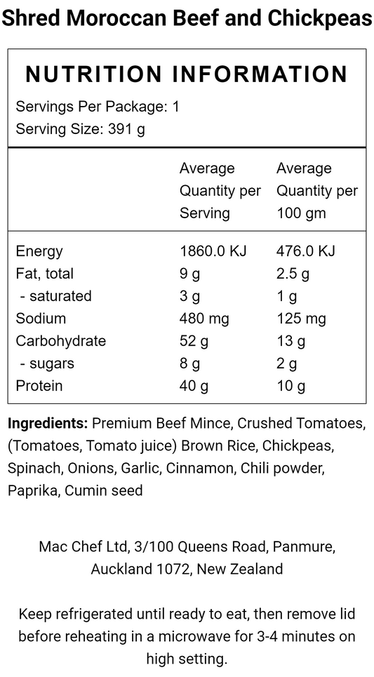 Shred Moroccan Beef and Chickpeas